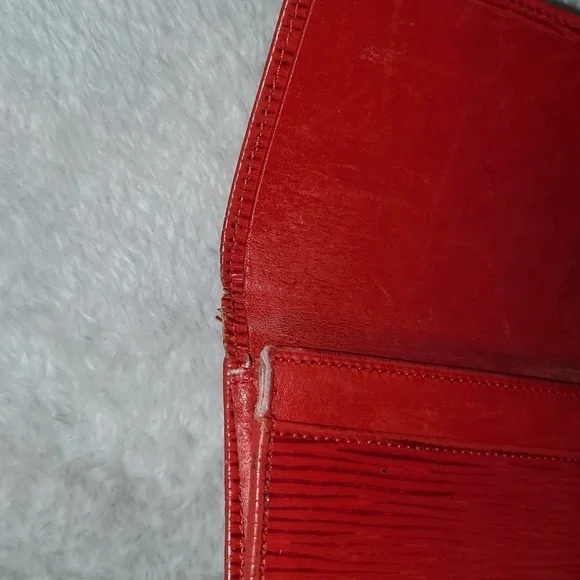 Louis Vuitton Red Epi Long Wallet Pouch